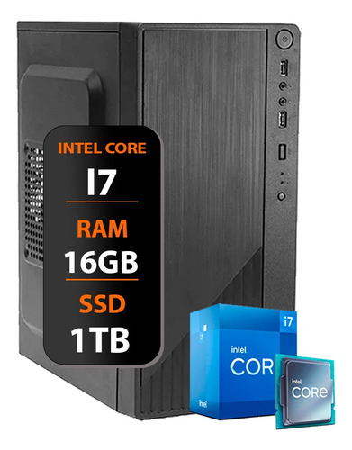 Computador Intel Core I7 Ssd 1tb / 16gb Memória Ram