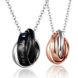 Collares De Anillos King & Queen Pareja Hombre Y Mujer