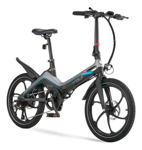 Bicicleta Eléctrica Wolf Rufus 350w Gris Azul 2023  Auteco 