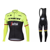 Conjunto Ciclismo Tricota Calza Acolchada Larga Invierno