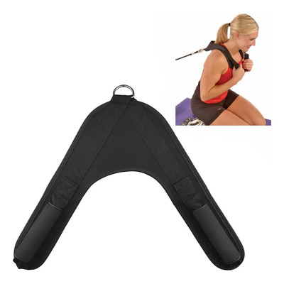 Arnés Ab Crunch Negro Cable Gimnasio Acolchado Para Ejercici Negro