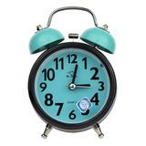 Reloj Despertador Luminoso, Noche Azul, Doble Campana, Mesit