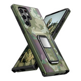 Funda Para Samsung Galaxy S22 Ultra Camuflaje Verde Militar