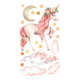 Pegatinas De Pared Con Diseño De Unicornio Estrellado, Diseñ