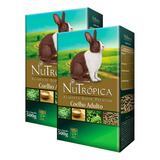 Kit 2 Un - Ração Extrusado P/ Coelhos Adultos Nutrópica 500g