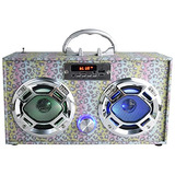 Mini Boombox Altavoces Led - Altavoz   Retro Radio Fm M...