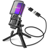 Micrófono De Condensador Usb Rgb Para Juegos Para Pc,podscat