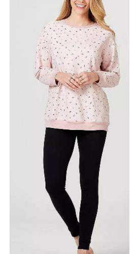 Pijama Feminino Estampado Manga Longa Hering 7c07 - Rosa