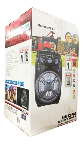 Parlante Potente 15' Bluetooth Radio Karaoke Mic 300w