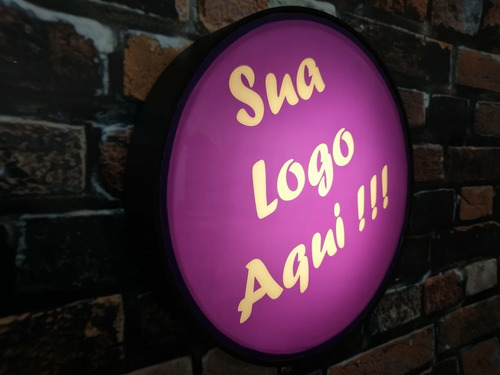 Luminoso Sua Marca Seu Logo 40cm Diâmetro Led Bar Pub Vintag