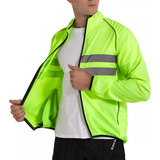 Cortavientos Reflectante Ciclismo Wosawe Talla Grande 3xl