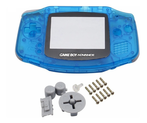 Carcasa Completa Clear Blue De Gba Gameboy Advance Retronw