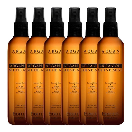 Kit X6 Brillos De Argán Oil - Shine Mist X 120ml - Fidelité 