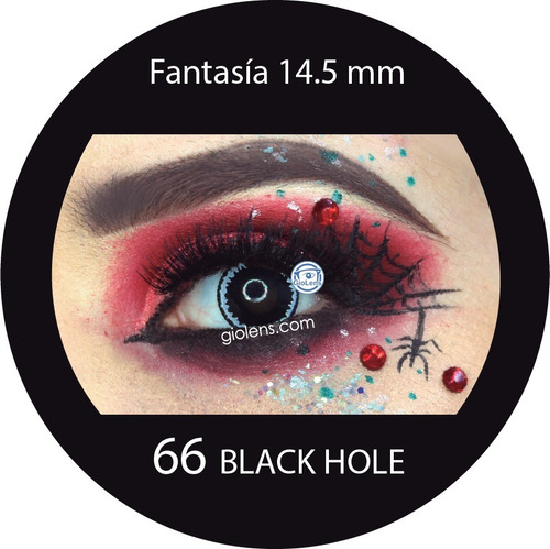 Pupilentes Halloween Fantasía Black Hole Estuche + Envio