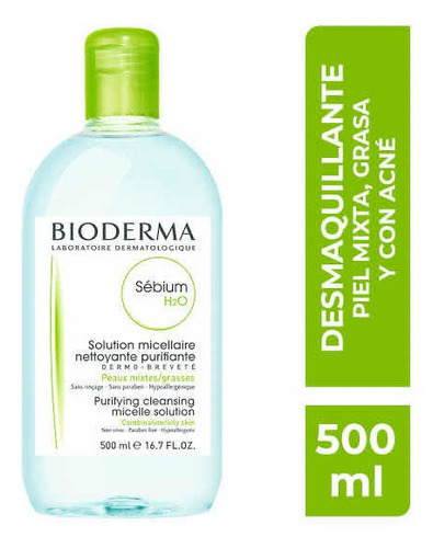 Bioderma Sebium H2o Agua Micellar Piel Grasa 500ml