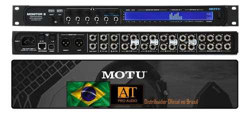 Interface De Áudio Usb Mixer Amp P/headphones Motu Monitor 8