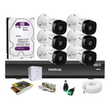 Kit Intelbras 6 Cam Full Hd Dvr Imhdx 3008 C/ 1t Purple