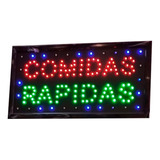 Aviso Led 48x25 Comidas Rapidas