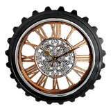 Reloj Análogo De Pared Forma Engrane 44 Centímetros