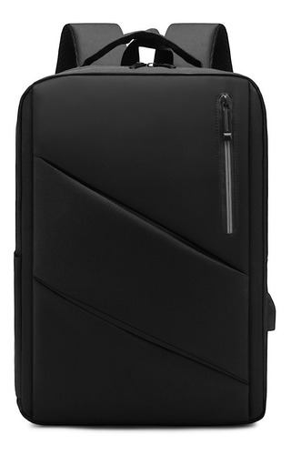 Mochila Slim Impermeável Para Notebook 15.6 Resistente Preto Desenho Do Tecido Liso