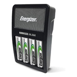 Cargador Bateria Energizer Con 4 Baterías Aa Nimh Recargable