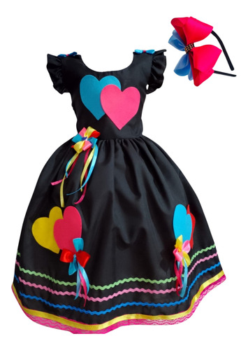 Vestido Caipira Infantil,vestido De Festa Junina Barato