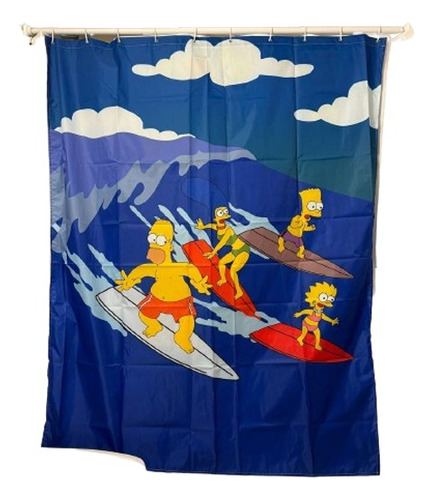 Cortina De Baño Simpsons  Surf 1.65x1.45cm