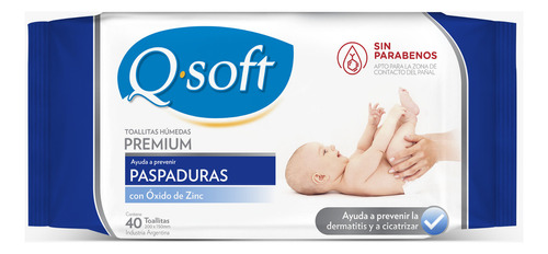 Toallitas Humedas Premium Qsoft Anti Paspaduras X40 Unid