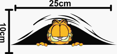 Sticker Calcomanía Etiqueta, Garfield Asomándose Vinil
