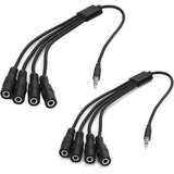 3 5 Mm Auriculares Cable Divisor 1 8 Pulgadas Aux Stere...