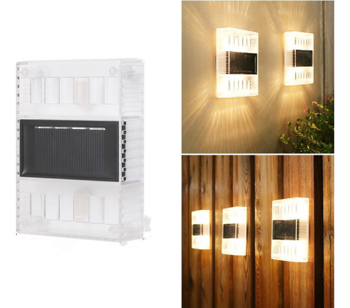 Pack X4 Luz Led Solar Exterior Apliques Luces Decorativas