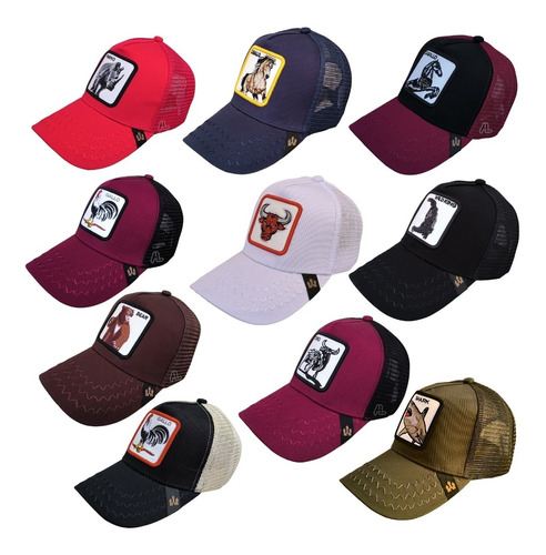 Paquete 10 Gorras Trucker De Animales Lote Cachucha Mayoreo