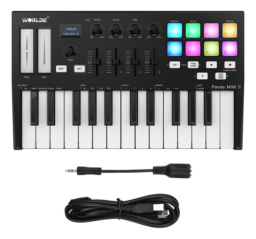 Controlador Midi Portátil Mini Panda Ii Control Asignable