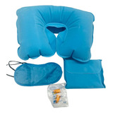 Set De Viaje Incluye Almohada Antifaz Tapones