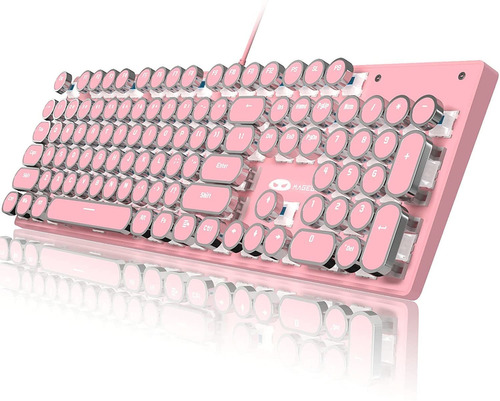 Teclado Mecánico Para Juegos Estilo Máquina De Escribir, Ros