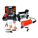 Kit Compresor 12v Auto Moto Kit Herramientas Reparacion 999