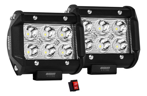 Kit Faros Led Osun 18w Luz Aux/estrobo Universal Offroad/4x4