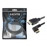 Cabo Hdmi 5m 90 Graus Blindado 2.0 Ethernet 4k 3d 018-3325