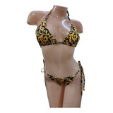 Bikini Mujer Tipo Versace Barroco Negro  - Boutique Didi