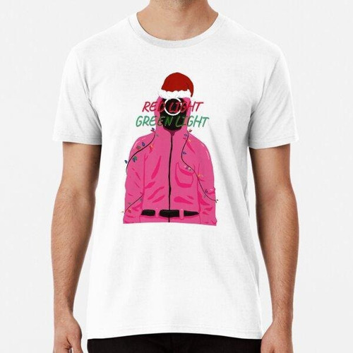 Remera Juego De Calamar Navideño Rojo Verde Claro Rosa Claro