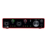 Interface De Audio Focusrite Scarlett 4i4 3rd Geração Usb Cor Vermelho 220v