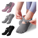 Calcetines Antideslizantes Yoga Pilates Fitnics Set 3 Pares