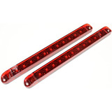 2 Barras De Luz Led Rojas De 17 Pulgadas, 11 Luces Led Sella