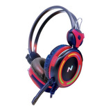 Auriculares Gamer Con Microfono Pc Ps4 Luces Led Noga St8106 Color Negro Color De La Luz Rgb