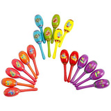 Maracas Mini De Madera Para Fiesta Mexicana Multicolor 24 Pz