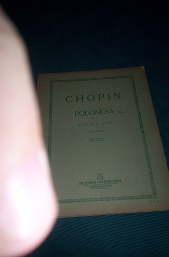 Antigua Partitura Para Piano La Polonesa Heroica De Chopin
