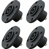 Conector Plug Speakon Fêmea Kit Com 4 Unidades Linha Pesada