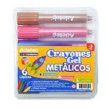 Crayones Gel  Didácticos Adetec 6 Unidades