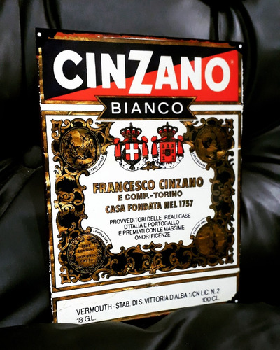 Carteles De Chapa Estilo Vintage Cinzano