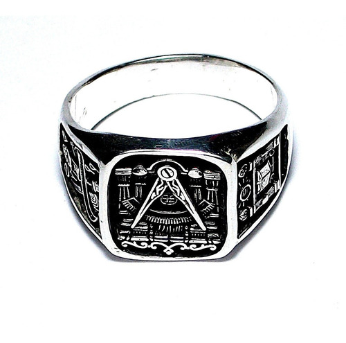 Anillo Mason Maestro Past Master En Plata Sterling Silver